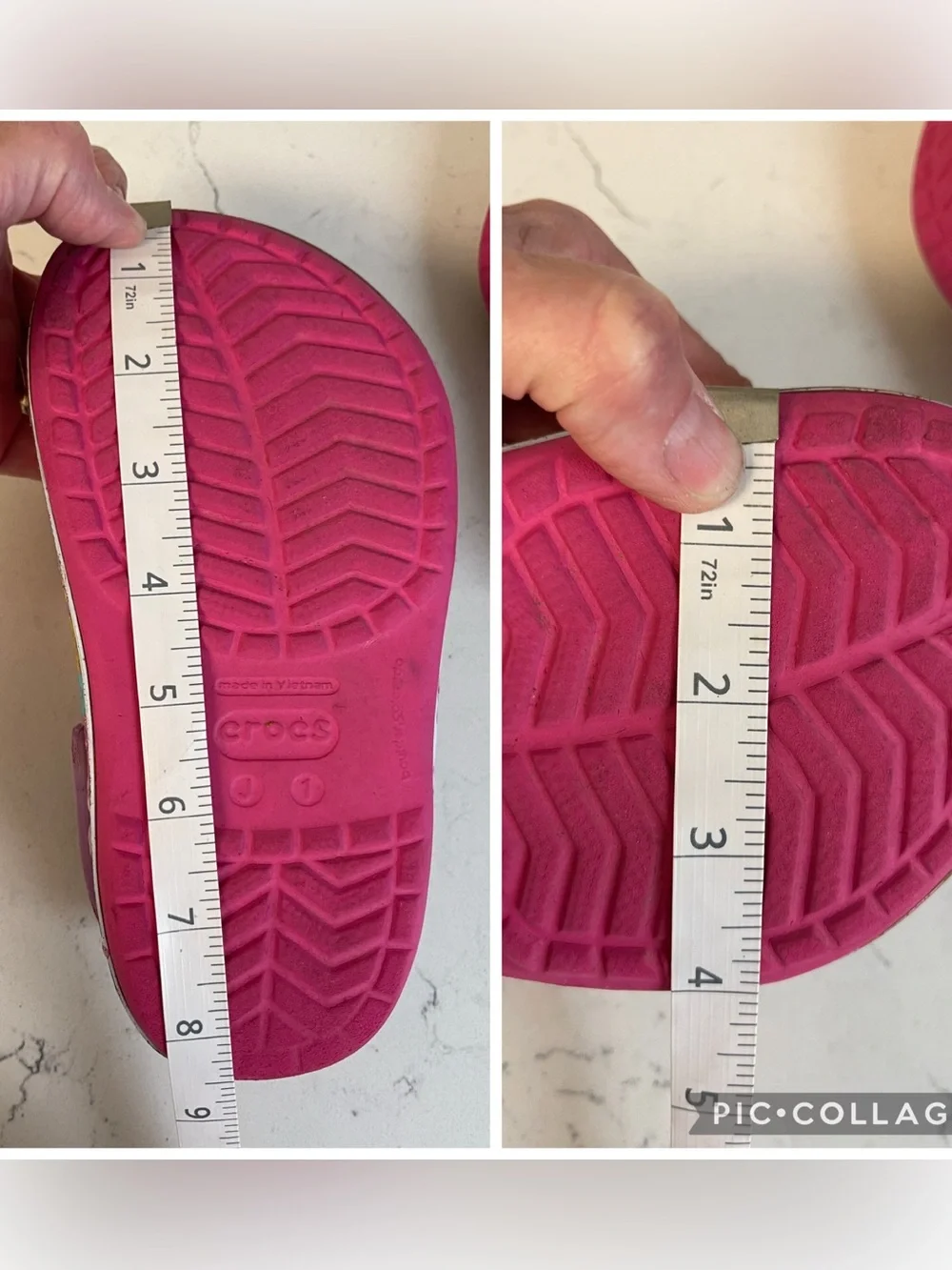 Crocs Kids' Crocband Butterfly Clogs Candy Pink Size 1 Junior Style # 202664